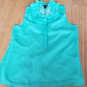 Ruffled sleeveless blouse by J. Crew